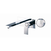 Brick Wall Mounted Bathroom Sink Faucet with Single Lever Handle