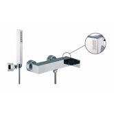 Brick Wall Mount Thermostatic Faucet Shower Faucet Trim Only with Hand Shower