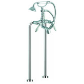 Herend Double Handle Floor Mount Clawfoot Tub Faucet Trim