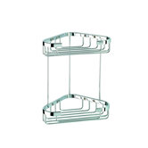 Basket Double Medium Corner Shower Basket in Chrome