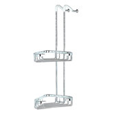 Basket Right Double Corner Shower Basket in Chrome