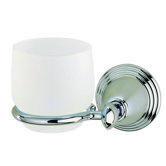 Montana Classic Tumbler Holder with Frosted Glass in Chrome