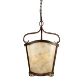 Mojave Three Light Hanging Lantern in Classic Bronze