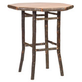 Hickory Pub Table and Swivel Barstool Set