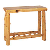 Traditional Cedar Log Console Table