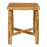 Traditional Cedar Log Square Pub Table