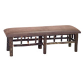 Hickory Wood Bench