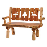 Traditional Cedar Log Bench