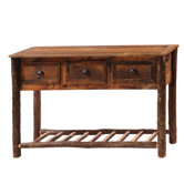 Reclaimed Barnwood Three Drawers Console Table