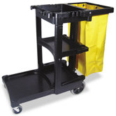 Commercial Multi-Shelf Cleaning Cart