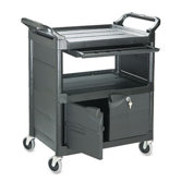 Commercial Utility Cart with Locking Doors