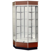 Streamline 34" x 15" Front Opening Inside Corner Trophy Case with Mirror Back