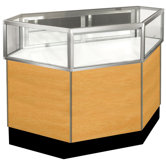 Streamline 38" x 42" Jewelry Vision Inside Corner Showcase with Panel Back