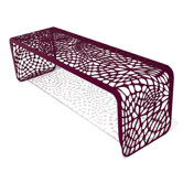 Coral Steel Picnic Bench