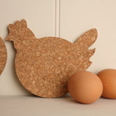 Cork Chicken Coaster (Set of 4)