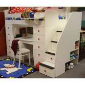 Sierra Twin Space Saver Loft Bed with Desk and Storage