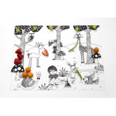 Day at the Pond Placemat in Black