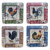 Lille Rooster by Geoffrey Allen Salad Plate (Set of 4)