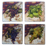 Wine Cellar by Tre Studios Square Salad Plate (Set of 4)