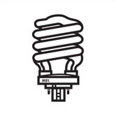 18W Spiral Flourescent Light Bulb