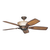 52" Golden Iridescence 5 Blade Ceiling Fan