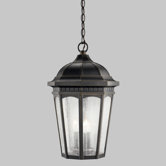 Courtyard Outdoor Hanging Lantern in Rubbed Bronze