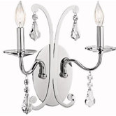 Leanora Two Light Wall Bracket in Chrome