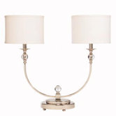 Andre Two Light Desk Lamp in Polished Nickel