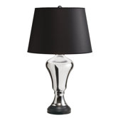 Quicksilver One Light Table Lamp with Painted Glass