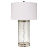 Herringbone 1 Light Portable Table Lamp