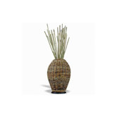 Abaca Small Jar with Decorative Sticks