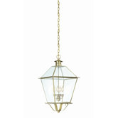 Montgomery 23.75" x 14.25"  Hanging Lantern with Clear Seeded Glass