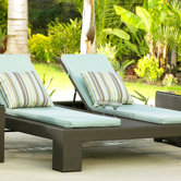 Melrose Double Adjustable Chaise Lounge with Cushions
