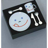 Mono Kids Flatware with Smile Child's (Set of 5) by Peter Raacke
