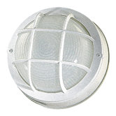 8"  Round Bulkhead in White