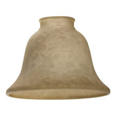 Cream Mottled Scavo Bell Shade for Ceiling Fan Light Kit
