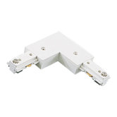 L Track Connector in White