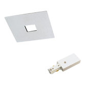 Live End Track Connector with Cover in White
