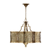 French Damask 6 Light Drum Pendant