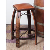 28 - 32" Leather  Stave Stool