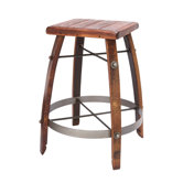 24-32" Stave Stool with Wood Top