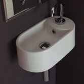 Seventy 41 Above Counter or Wall Mounted Single Hole Bathroom Sink in White