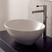 Ovo Above Counter Bathroom Sink in White