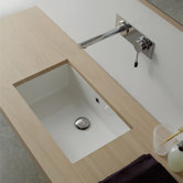 Miky 40 Undermount Bathroom Sink in White