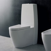 Tizi Toilet with Wall Cistern in White