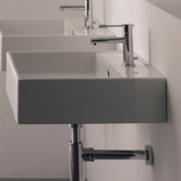 Teorema R 40 Wall Mounted or Above Counter Bathroom Sink in White