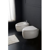 Moai Wall Mount Bidet in White
