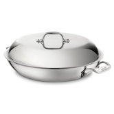 Stainless 4-Qt. Aluminum Core Round Braiser with Lid