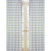 Argyle Green Blue Collection Window Panels
