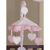 Pink French Toile Musical Mobile